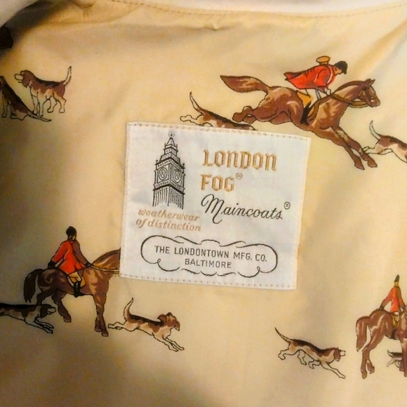 London Fog poly/cotton 3/4 length raincoat - Picture 5 of 7